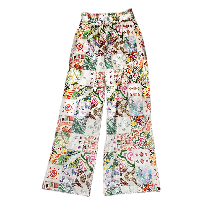 "JOHNNY" Stretch Seiden Satin Hose - Azulejo Light