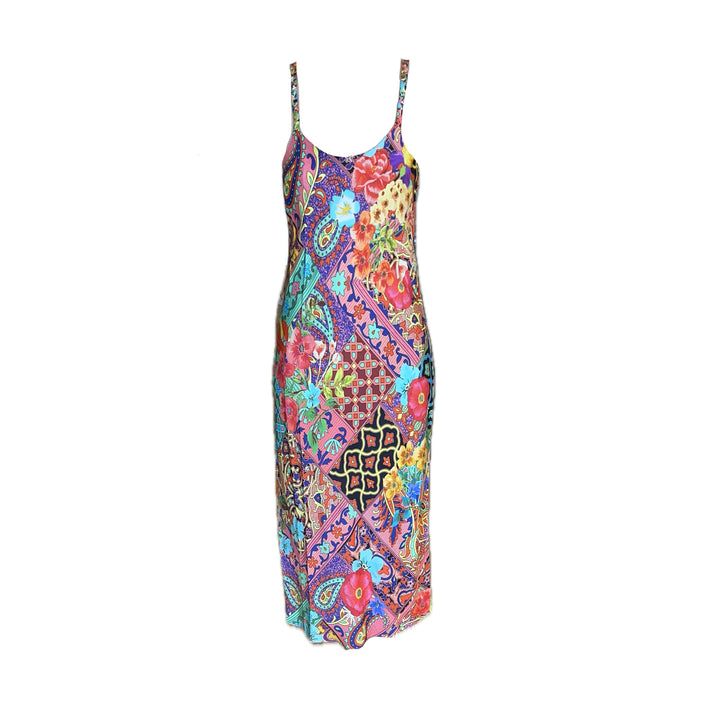 „NOT YOUR DARLING“ Slip Dress Midi – Magical Mosaic