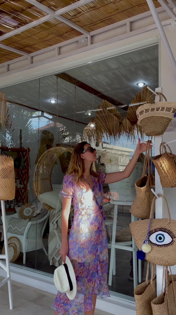 „VIENNA“ Seiden-Wickelkleid Midi PAISLEY