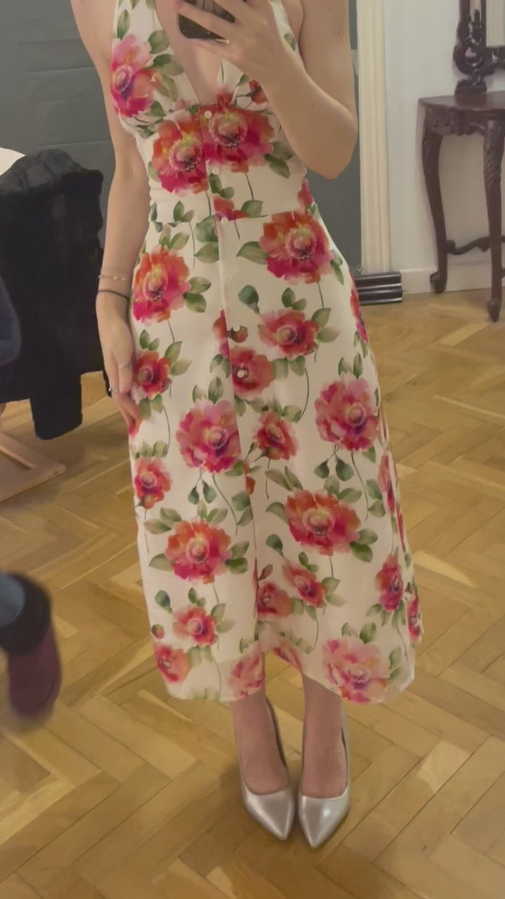 „DARLING HEDY“ Neckholder-Seidenkleid