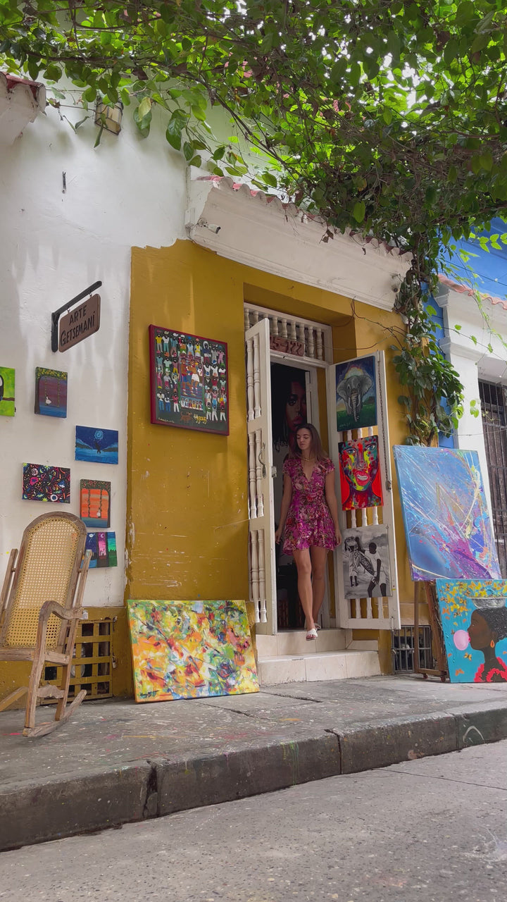 „ALICE“ Seiden-Wickelkleid Mini in LADY ROSE