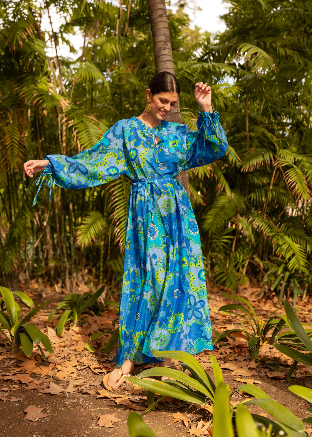 "ALEGRIA" Viscose Lurex Kaftan Maxi Dress - Secret Garden (Kopie) Introvertie VIENNA