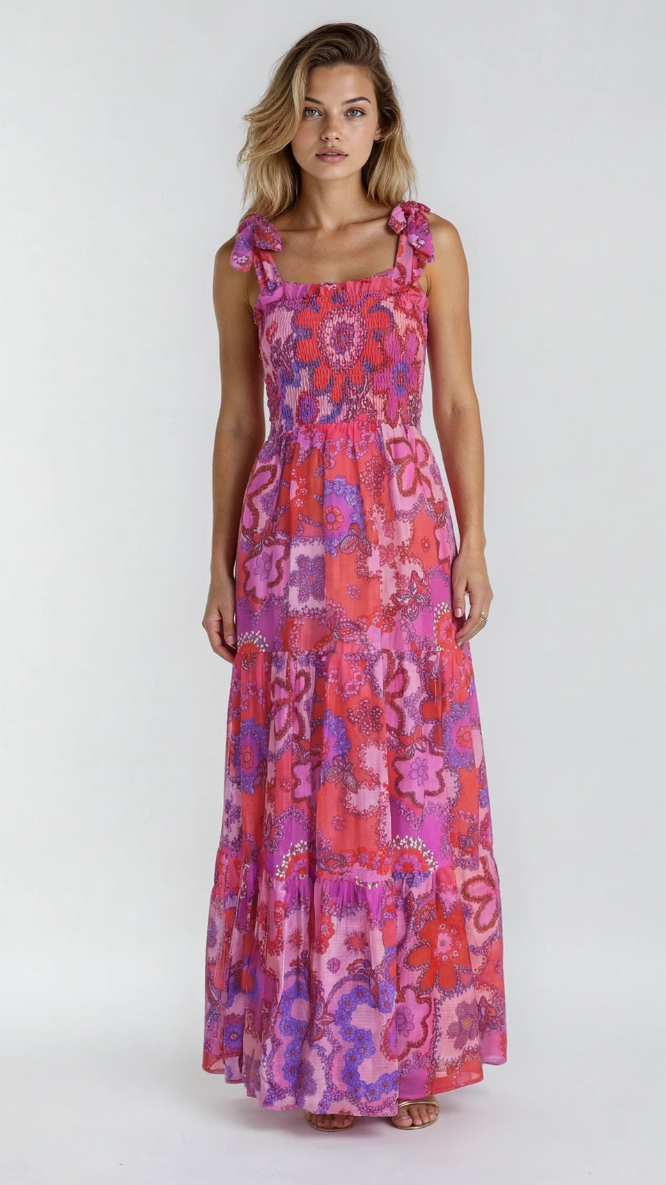 "GIRL GOT POCKETS" Shirred Silk/Linen Dress - Paradise Lost Introvertie VIENNA