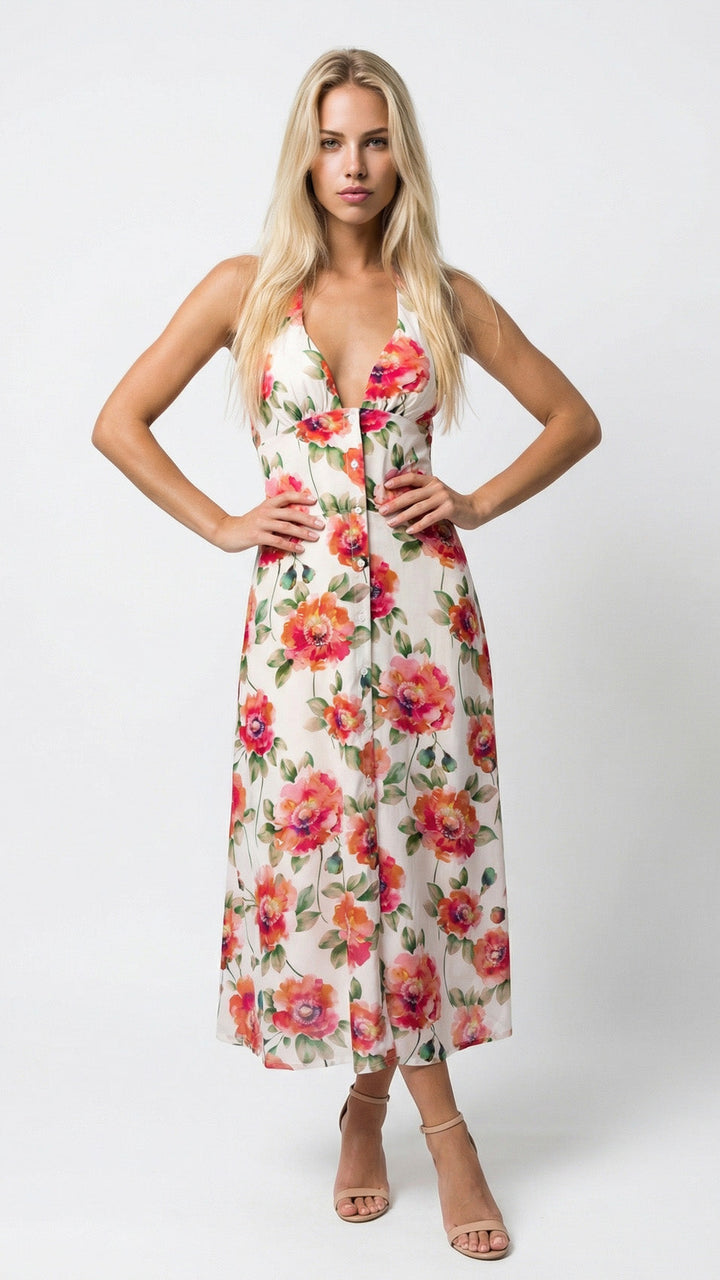 "DARLING HEDY" Neckholder Silk Dress Introvertie VIENNA