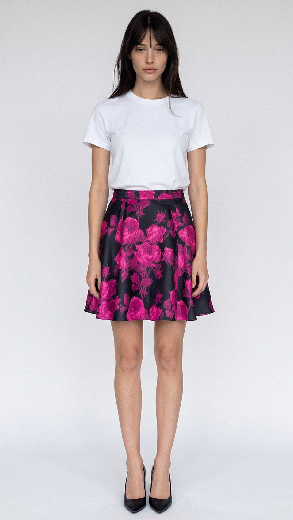"HELENA" Silk Twill Skirt Mini Introvertie VIENNA