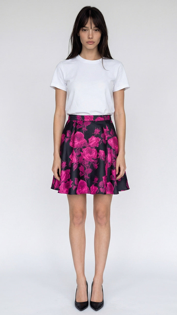 "HELENA" Silk Twill Skirt Mini Introvertie VIENNA