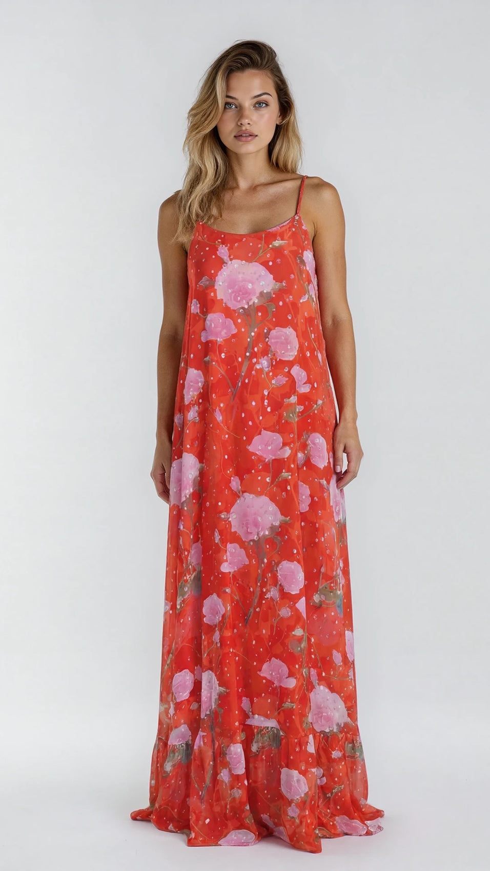 "MADEIRA" A-Line Viscose Lurex Maxi Dress - secret garden Introvertie VIENNA