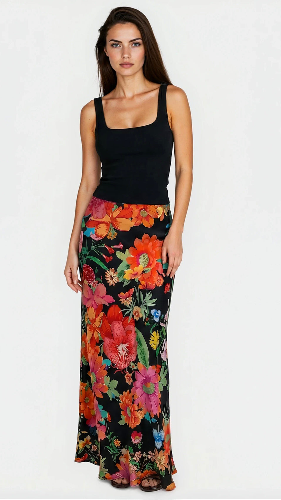"OIA" Bias Cut Silk Skirt Maxi - Paradise Lost Introvertie VIENNA