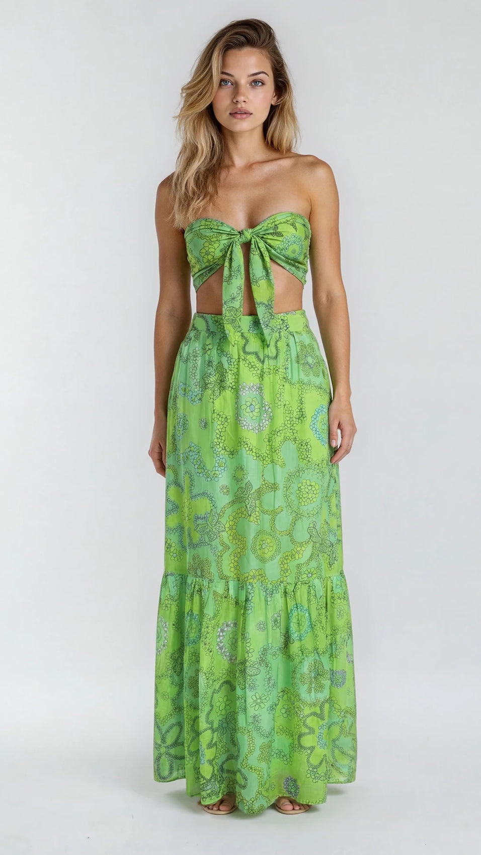 "BARI" Silk/Linen Neck Tie Top - Pink Bloom Introvertie VIENNA