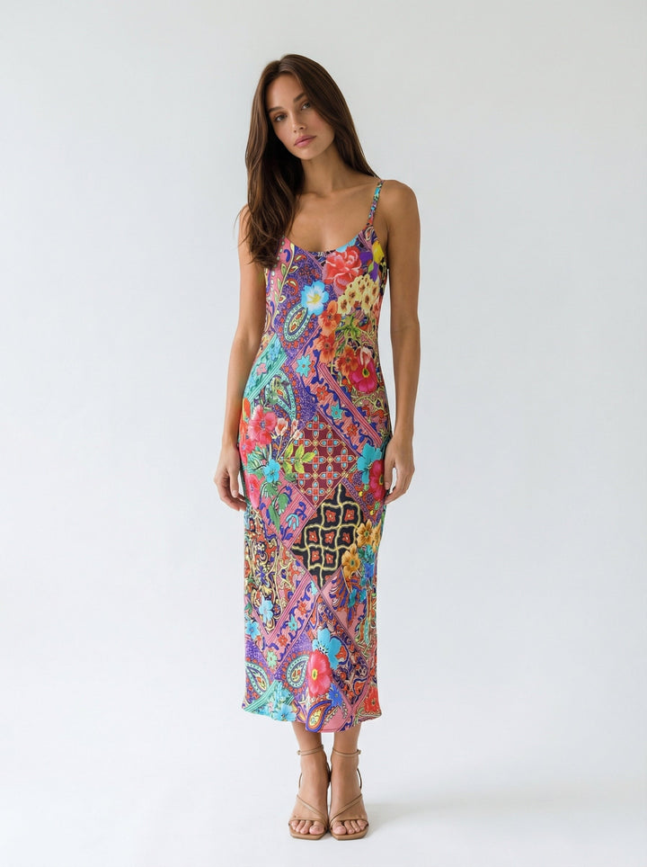 "NOT YOUR DARLING" Slip Dress Midi - Paradise Lost Introvertie VIENNA