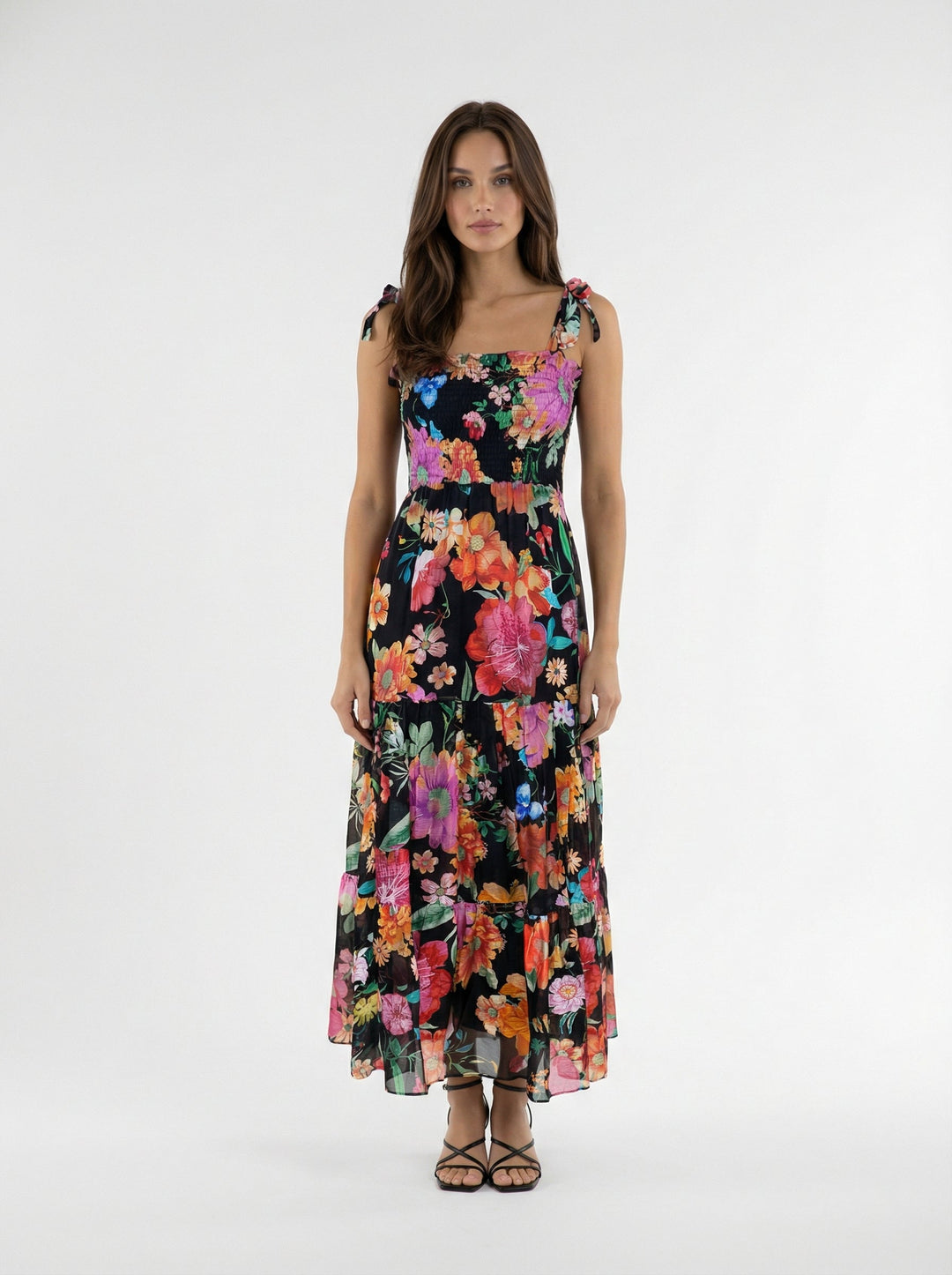 "GIRL GOT POCKETS" Shirred Silk/Linen Dress - Paradise Lost Introvertie VIENNA