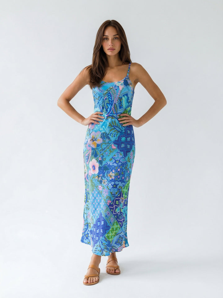 "NOT YOUR DARLING" Slip Dress Midi - Paradise Lost Introvertie VIENNA