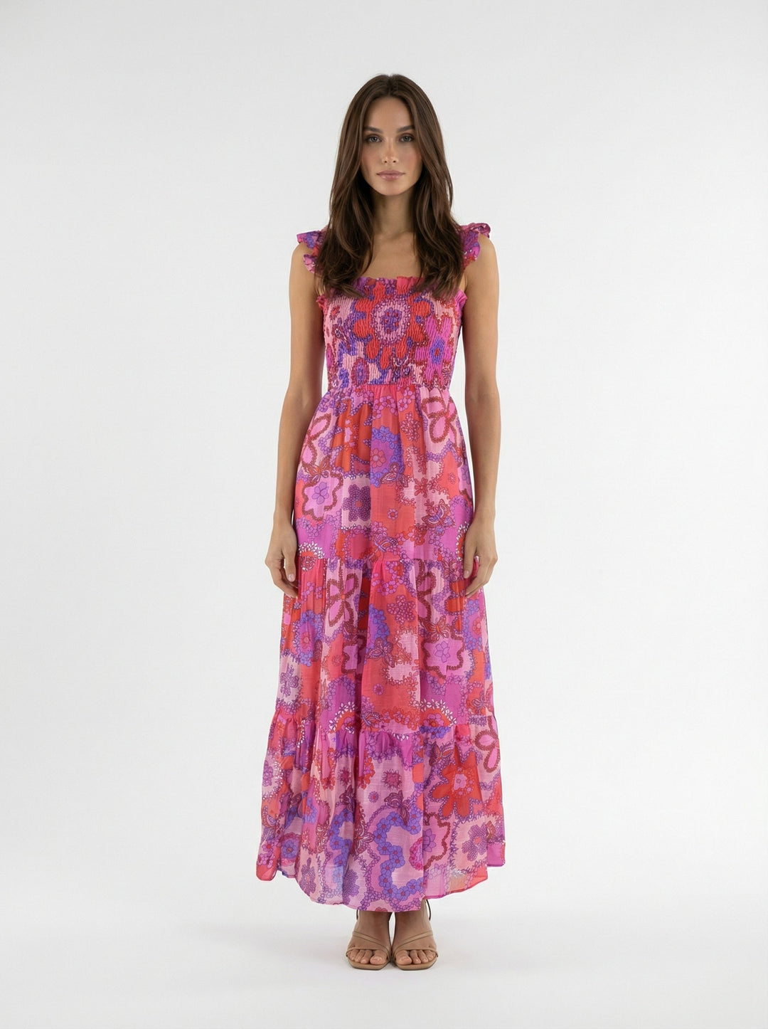 "GIRL GOT POCKETS" Shirred Silk/Linen Dress - Paradise Lost Introvertie VIENNA