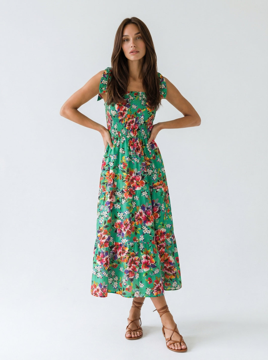 "GIRL GOT POCKETS" Three Tiered Cotton Dress Introvertie VIENNA