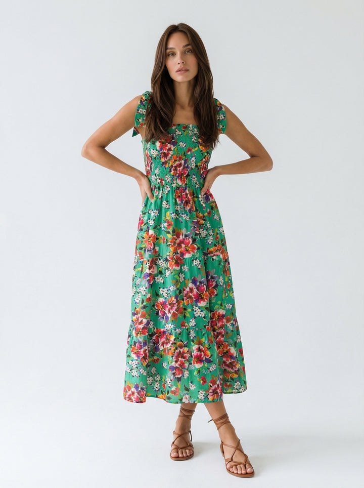 "GIRL GOT POCKETS" Three Tiered Cotton Dress Introvertie VIENNA