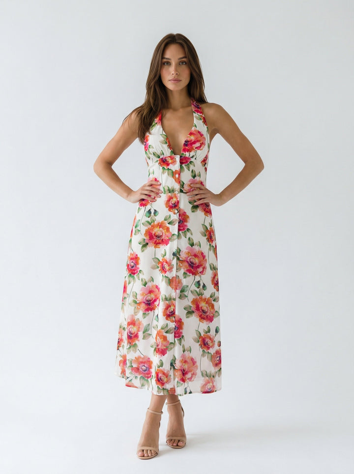 "DARLING HEDY" Neckholder Silk Dress Introvertie VIENNA