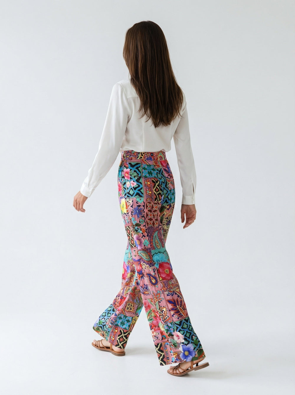 "JOHNNY" Silk Pants - Magical Mosaic Multi Introvertie VIENNA