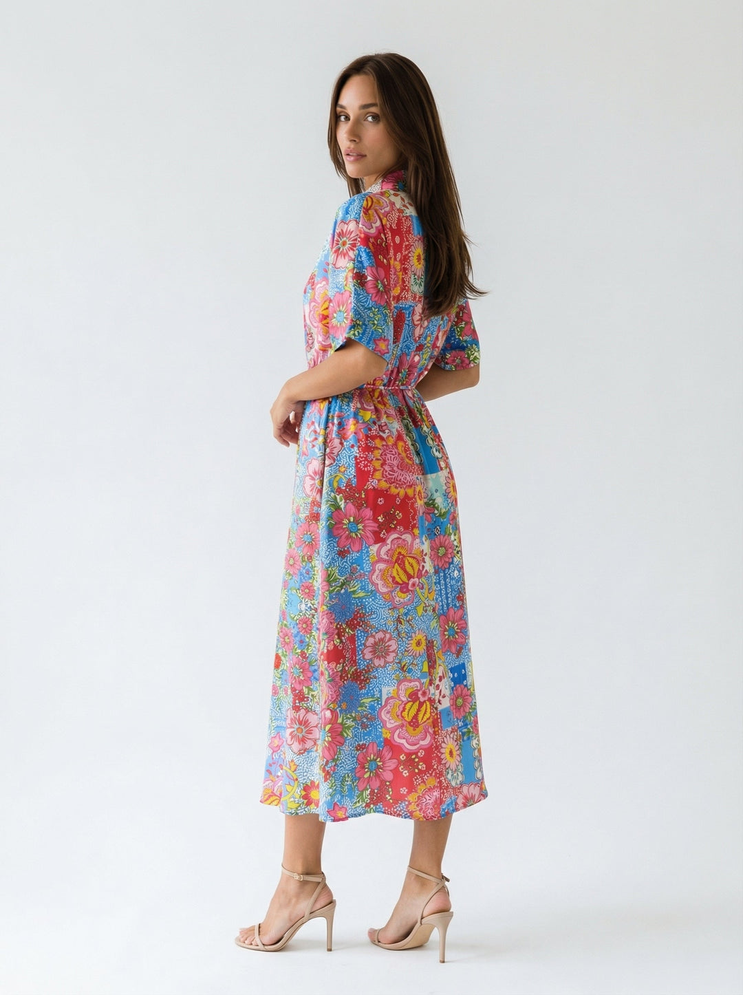 "SANTORINI" Silk Shirt Dress Introvertie VIENNA