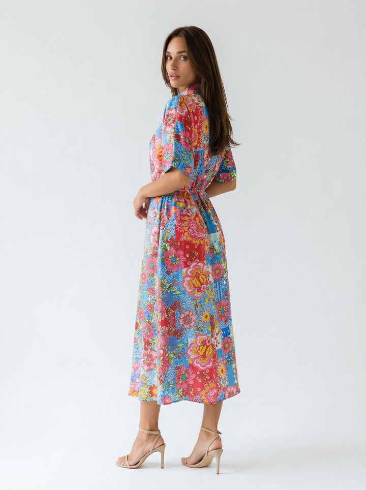 "SANTORINI" Silk Shirt Dress Introvertie VIENNA