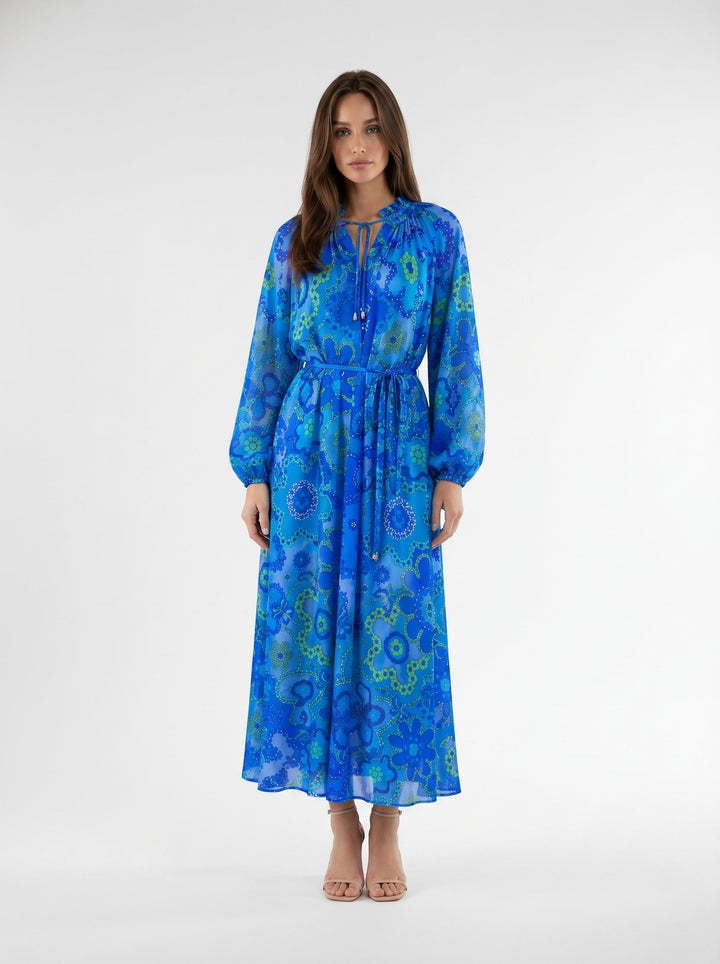 "ALEGRIA" Viscose Lurex Kaftan Maxi Dress - Secret Garden Introvertie VIENNA