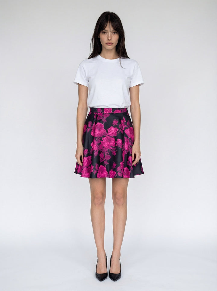 "HELENA" Silk Twill Skirt Mini Introvertie VIENNA