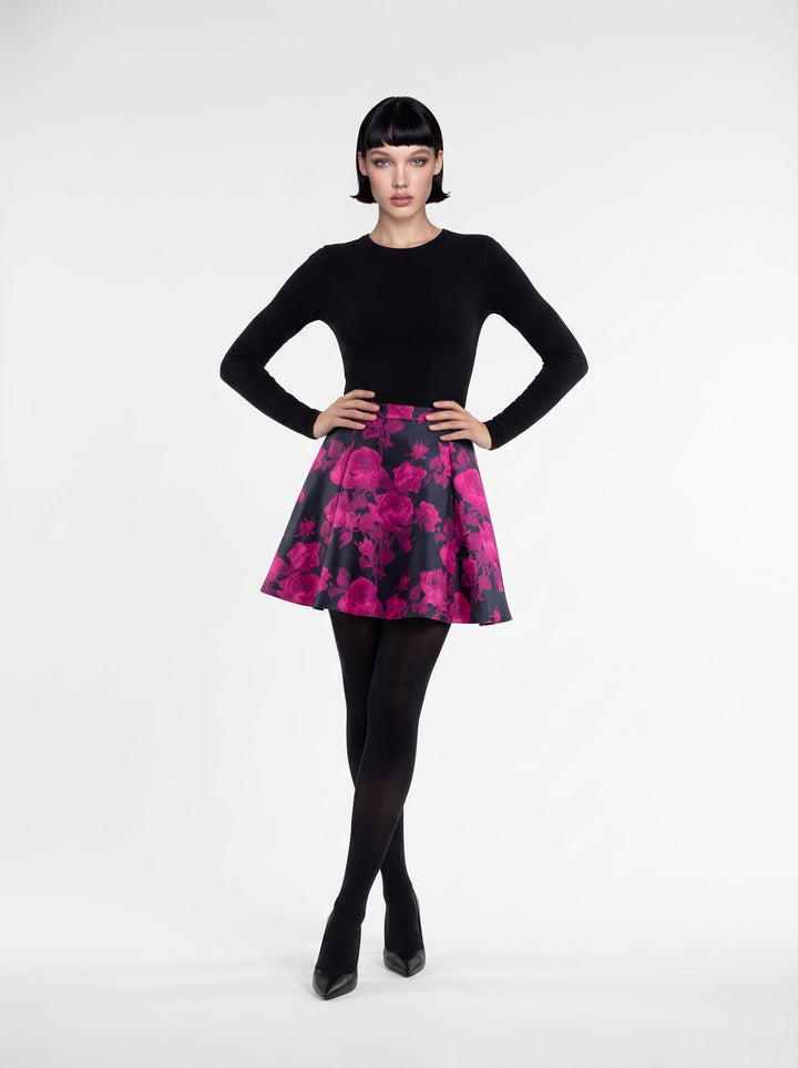 "HELENA" Silk Twill Skirt Mini Introvertie VIENNA