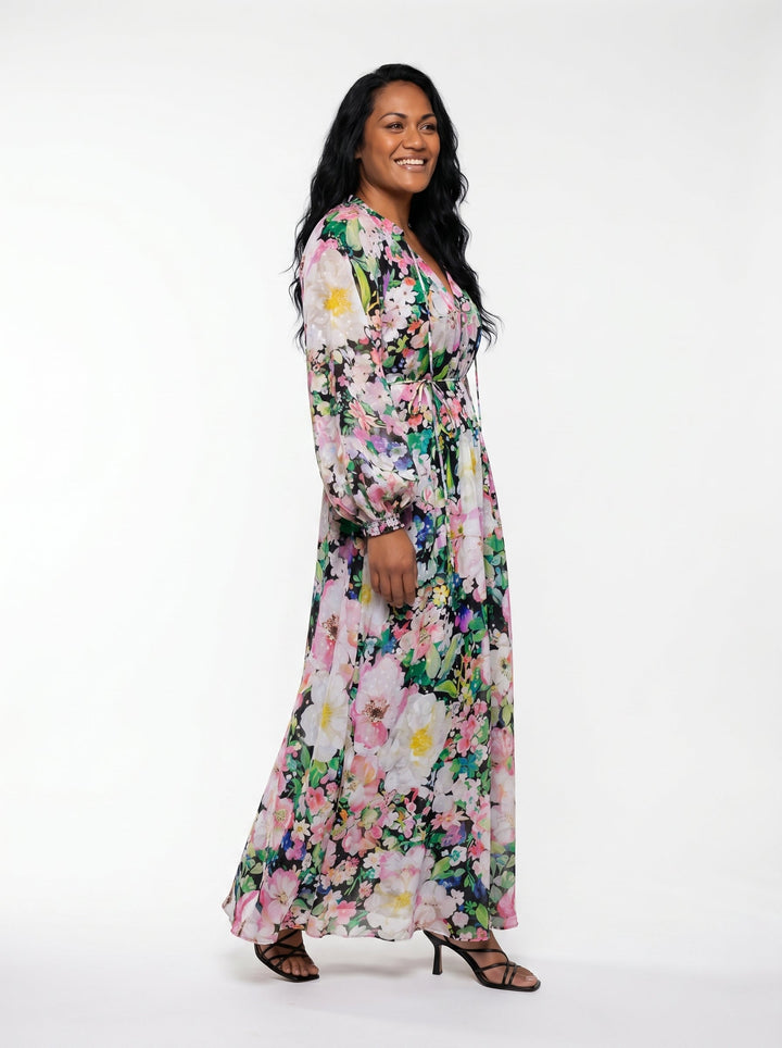 "ALEGRIA" Viscose Lurex Kaftan Maxi Dress - Secret Garden Introvertie VIENNA