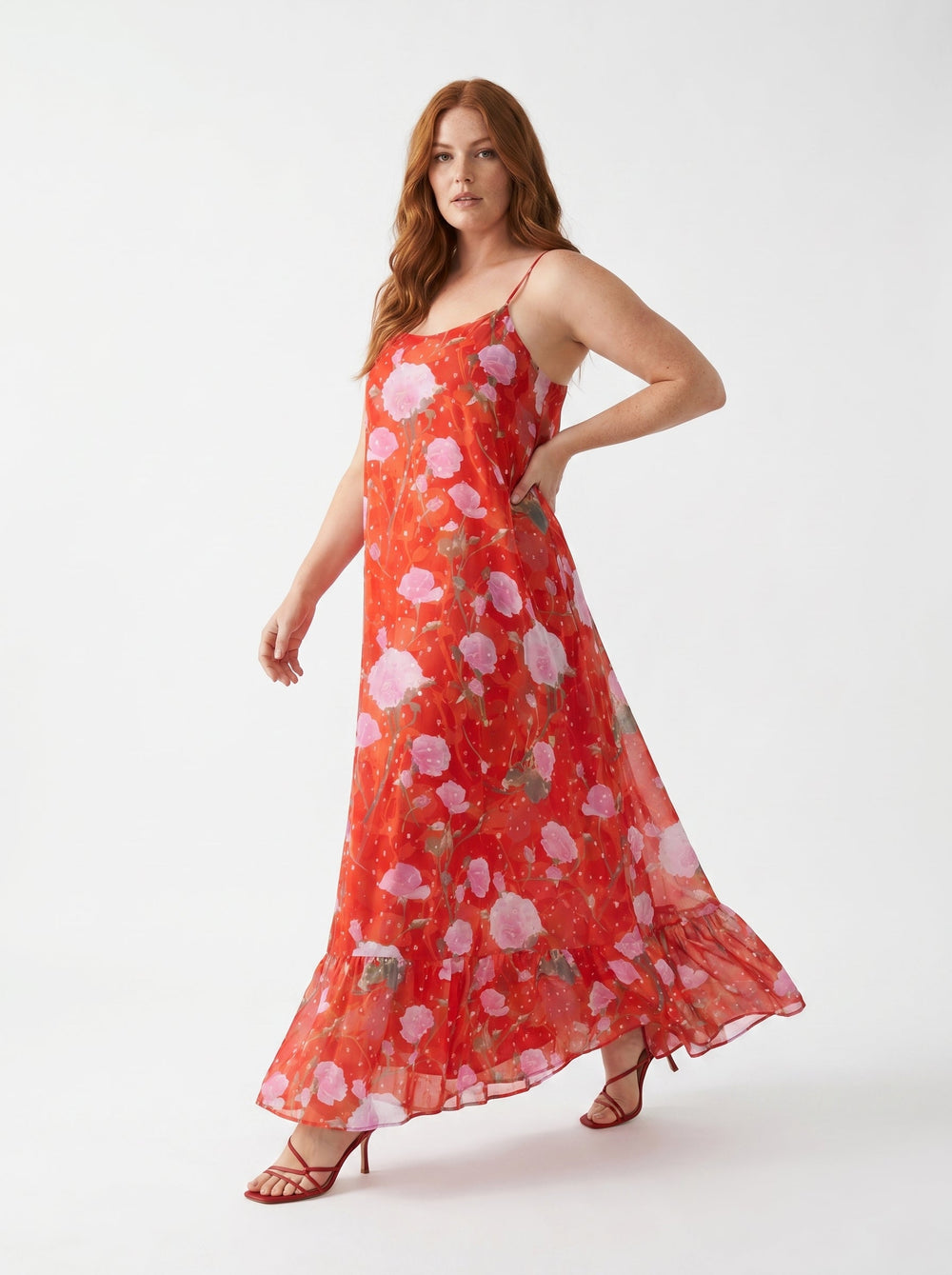 "MADEIRA" A-Line Viscose Lurex Maxi Dress - secret garden Introvertie VIENNA