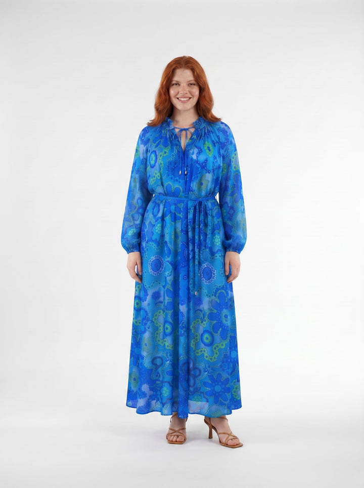 "ALEGRIA" Viscose Lurex Kaftan Maxi Dress - Secret Garden Introvertie VIENNA