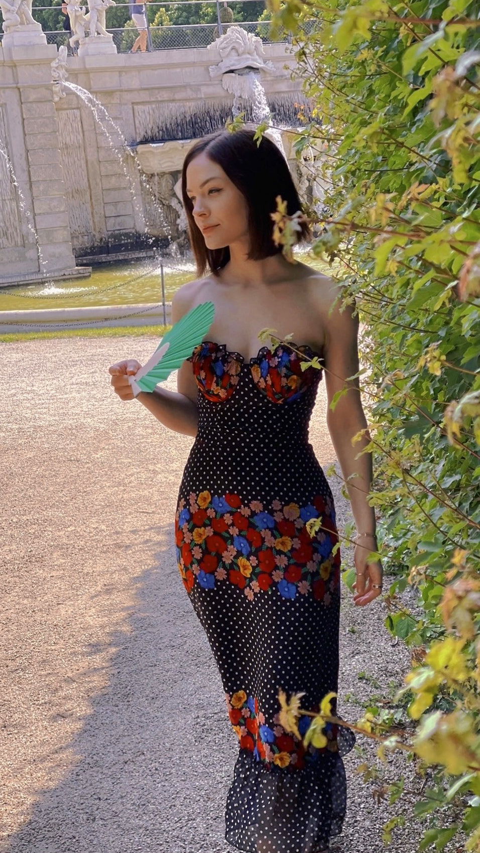 "FORGET ME NOT" Silk Bustier Dress Introvertie VIENNA