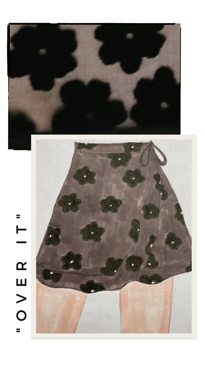 "OVER IT" Viscose Wrap Skirt Mini Introvertie VIENNA