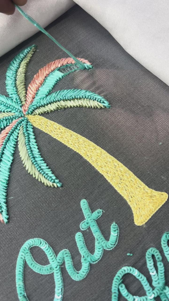 "RIVIERA" Hand-Embroidered OUT OF OFFICE Shorts