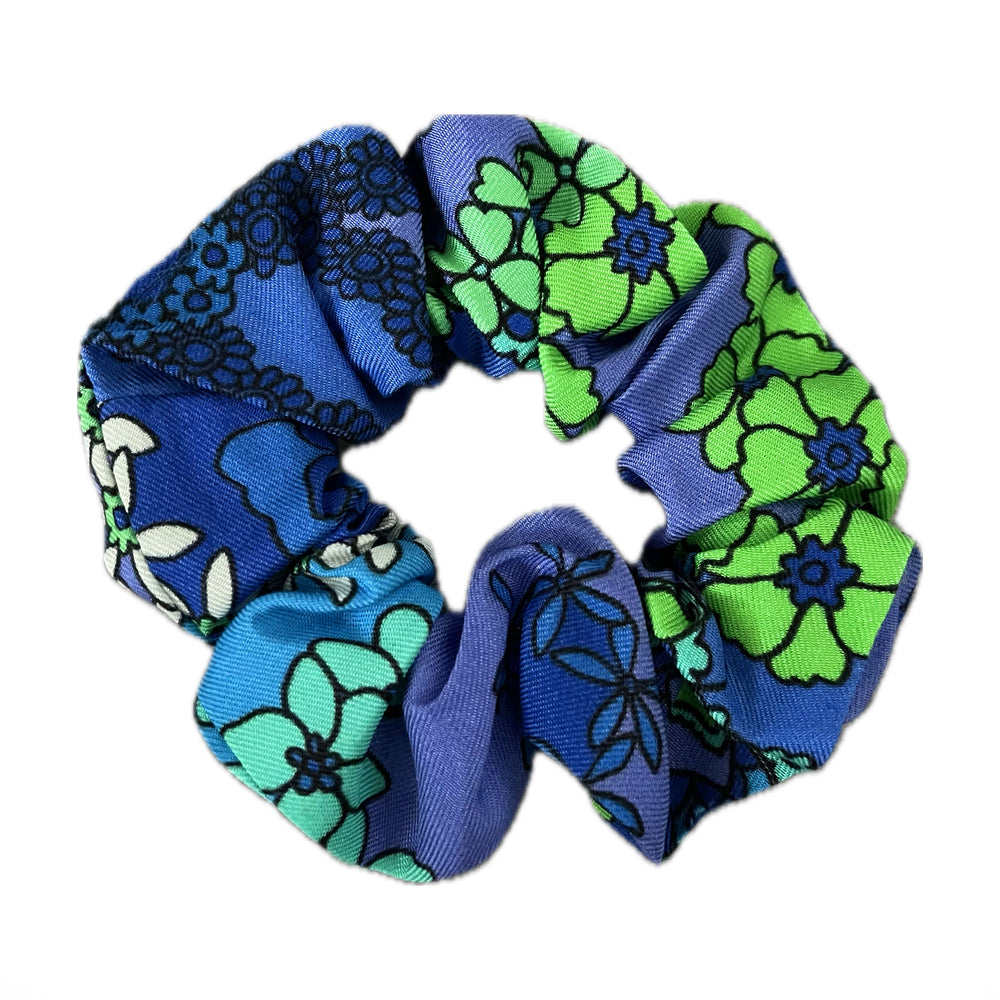 Viscose Rayon Scrunchie - Bloom Azure Introvertie VIENNA