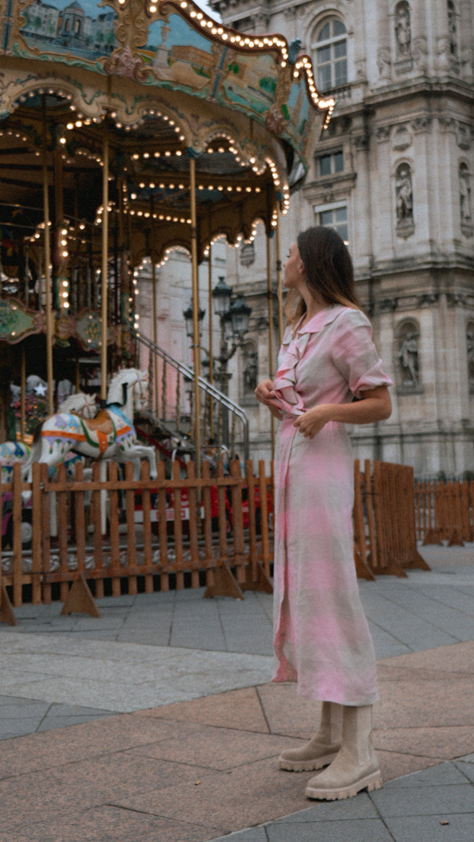 "CORNWALL" Linen Wrap Dress Maxi ZR Introvertie VIENNA